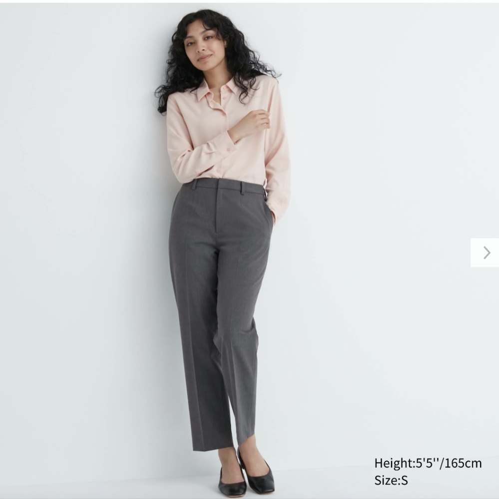 Uniqlo Smart 2 Way Stretch Small Gray Ankle Pants